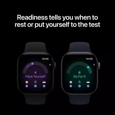 Apple Watch Series 12 GPS + Cellular 46mm Space Grey Aluminium Case with Navy Blue Sport Band - M/L